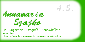 annamaria szajko business card